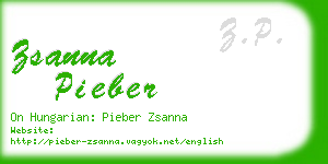 zsanna pieber business card